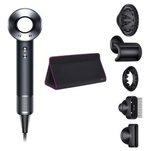 Фен Dyson Supersonic HD07 (черный/серебристый) с 5 насадками и черным дорожным чехлом