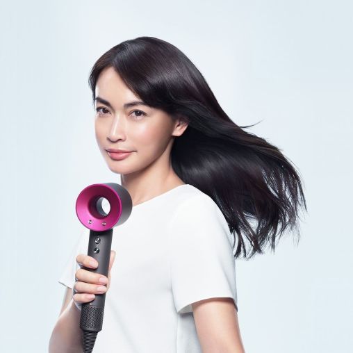 Фен Dyson Supersonic HD03 (фуксия) с 4 насадками, черным дорожным чехлом и расческами